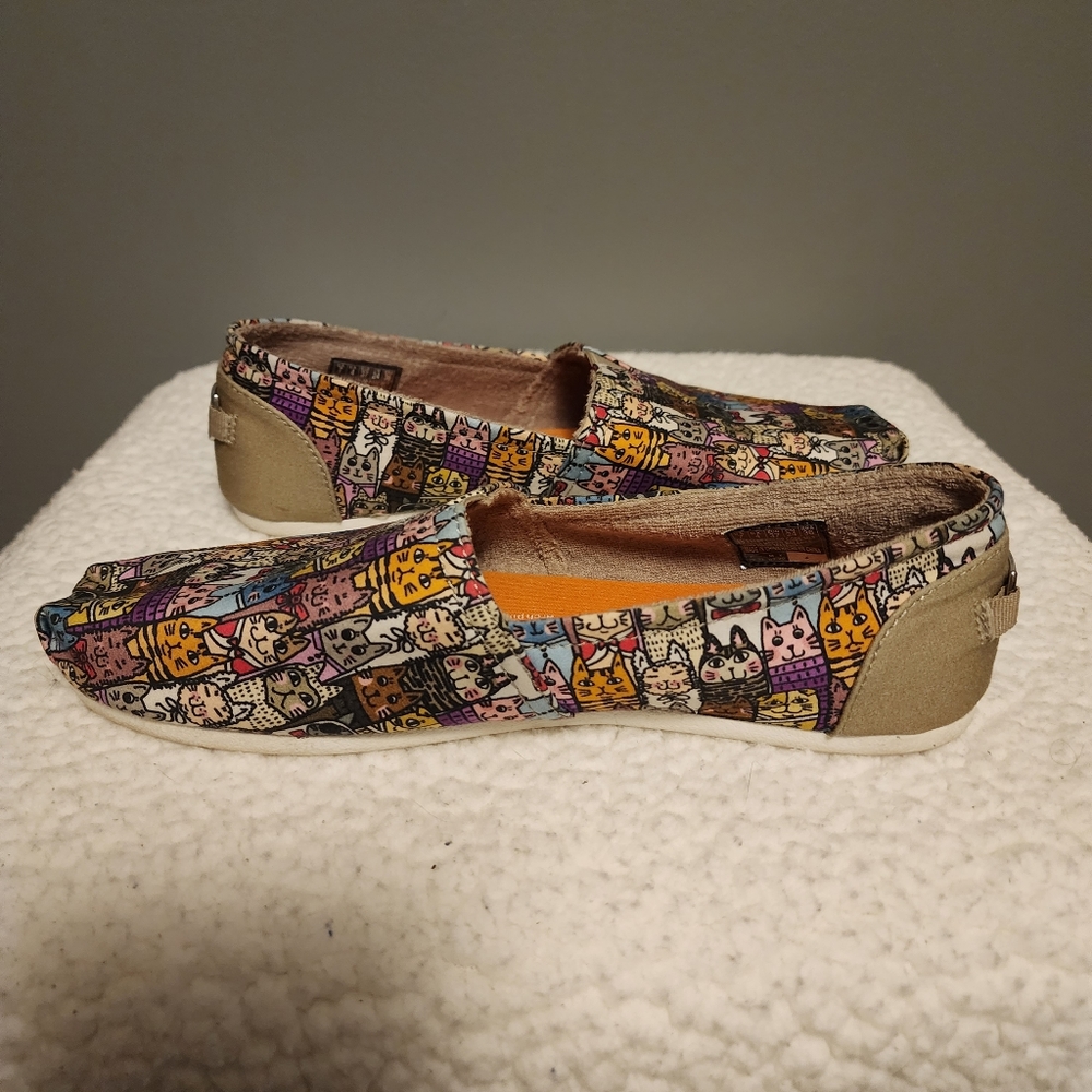 Bobs From Skechers Cat Print Slip On Memory Foam … - image 6